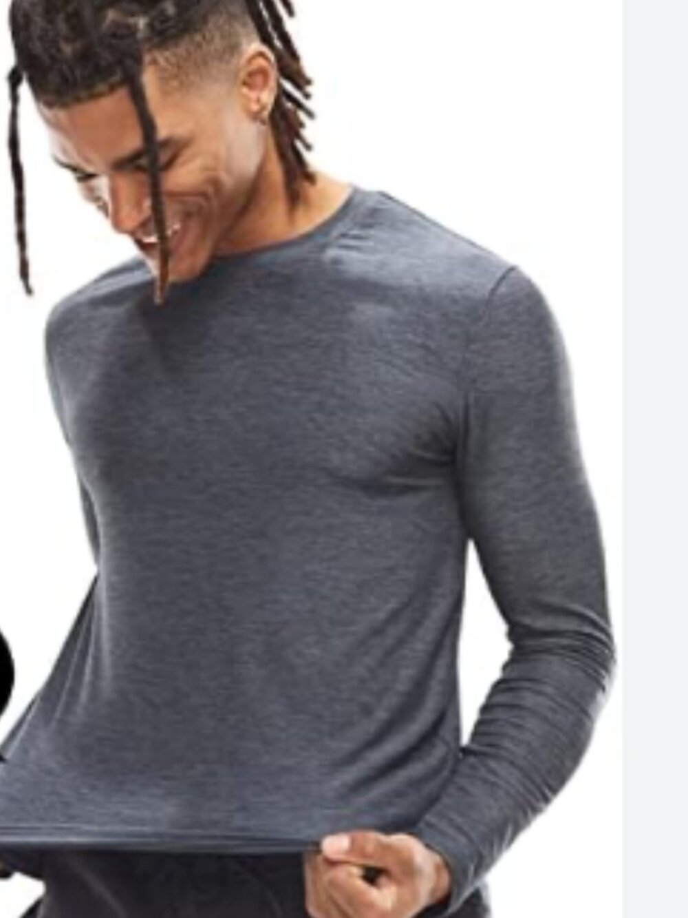 LEG3ND Mens Size M Gray Long Sleeve Athletic Tee Layering Top